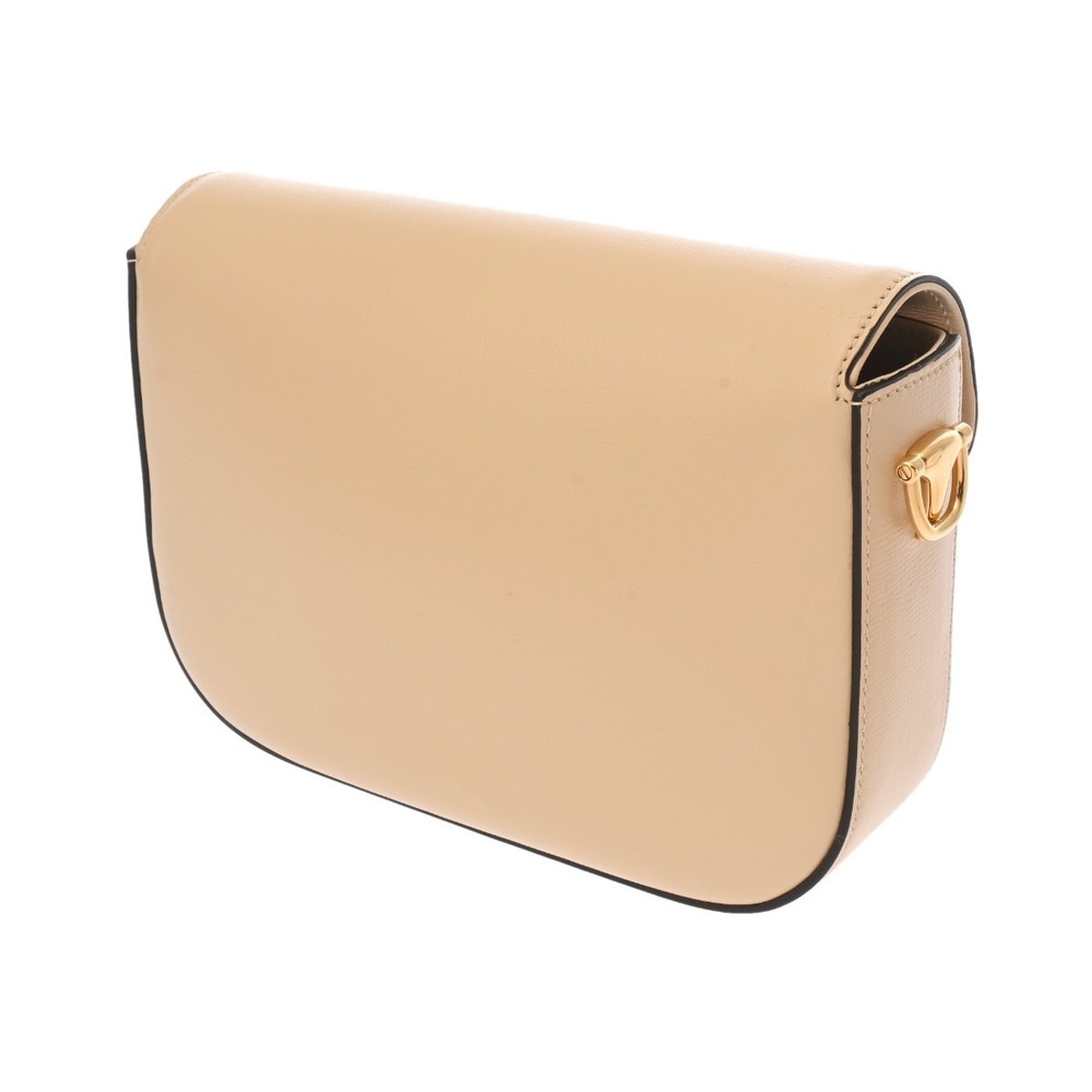 Gucci Horsebit Calfskin Shoulder Bag Beige Tan